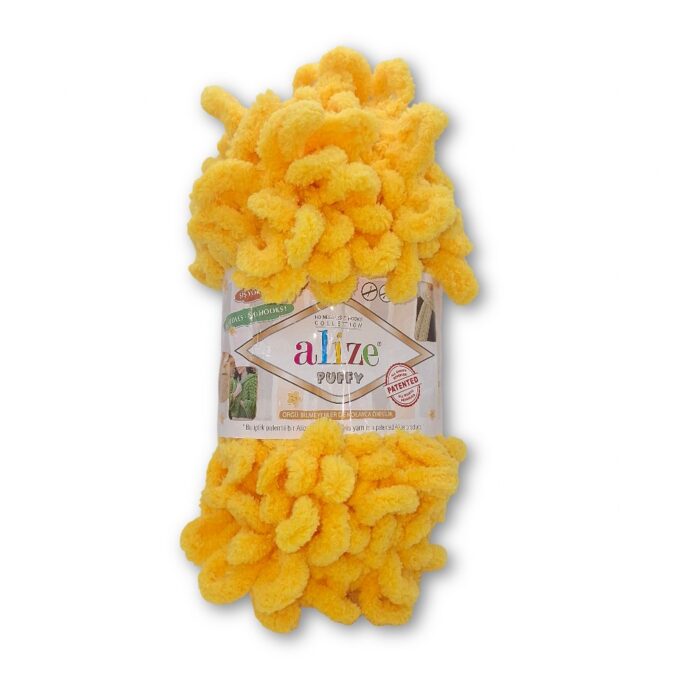 Νήμα Puffy 100γρ 9μ Κίτρινο Κροκί