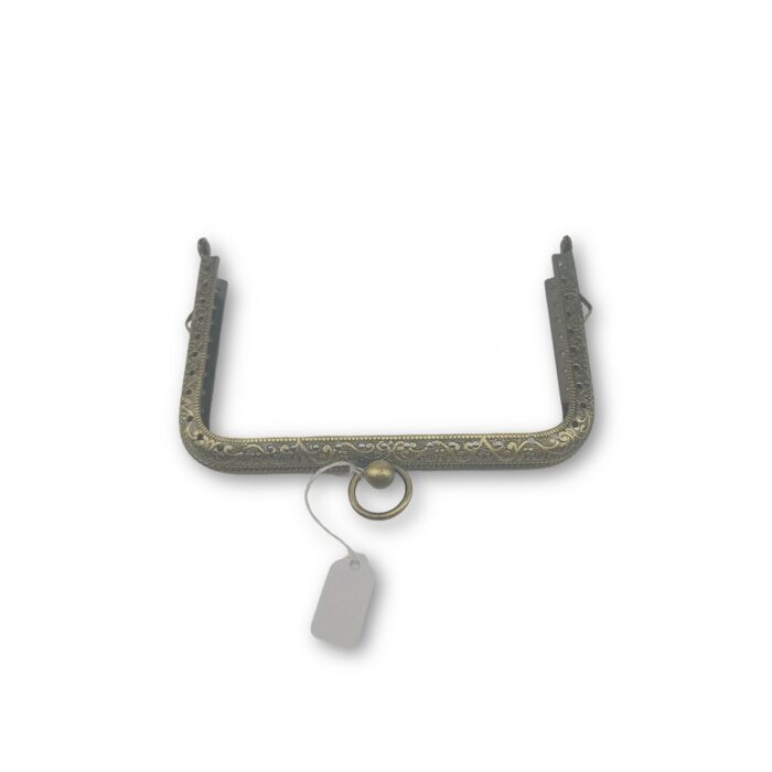 Ορθογώνιο κούμπωμα (Frame) για πλεκτή τσάντα 11X15 εκ. Μπρονζέ
