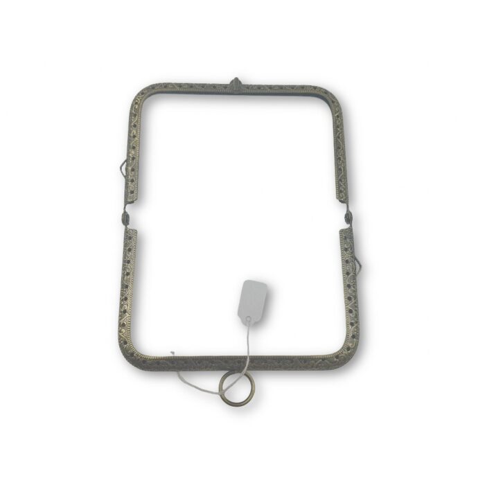 Ορθογώνιο κούμπωμα (Frame) για πλεκτή τσάντα 11X15 εκ. Μπρονζέ - Image 2