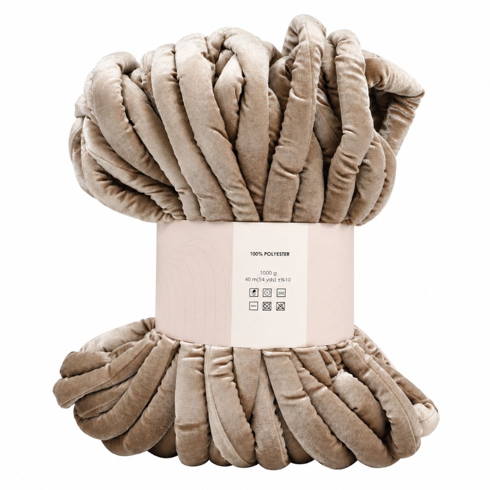 Grande Yarn Velvet – Χρυσό/Μπεζ - Image 2