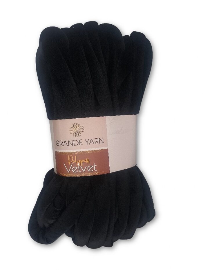 Νήμα Polypuff Velvet 100γρ 40μ Μαύρο
