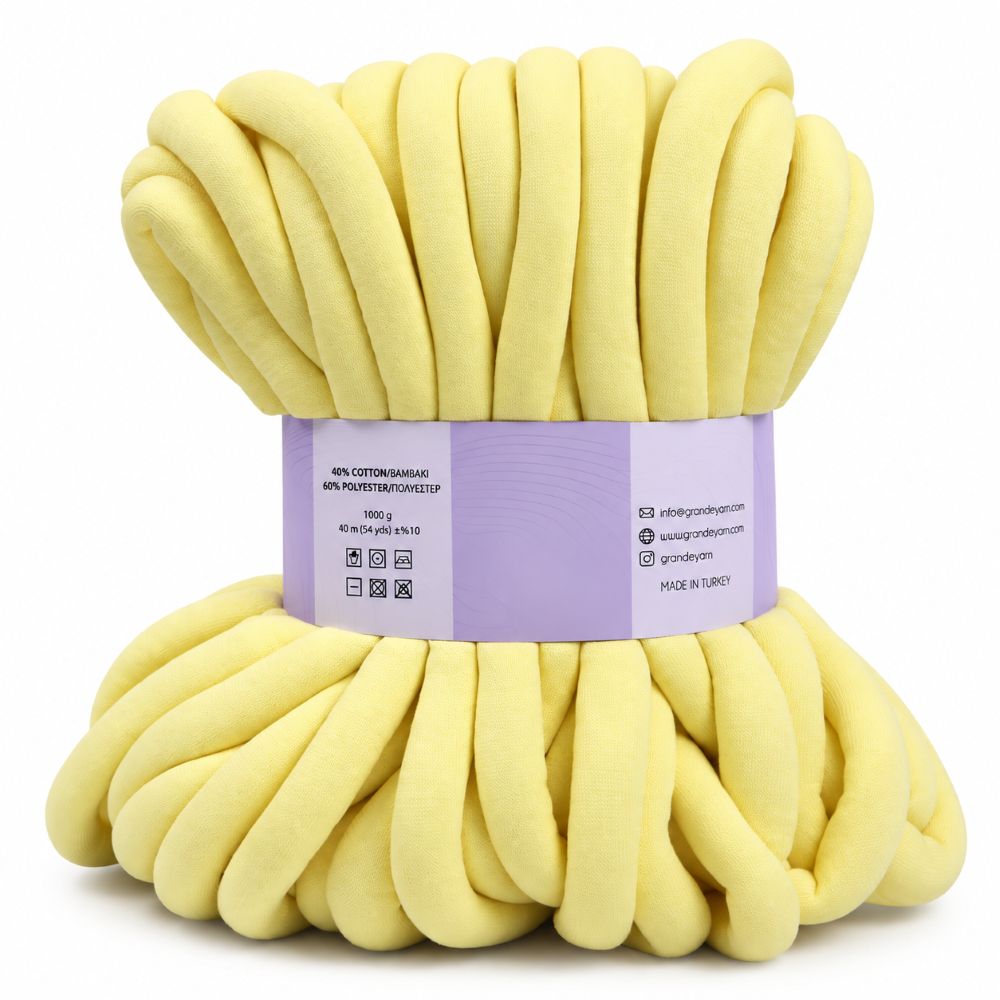 Grande Yarn Polypuff τύπου Marshmallow - Απαλό κίτρινο - Image 2