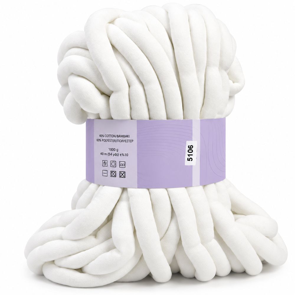Grande Yarn Polypuff τύπου Marshmallow - Λευκό - Image 2