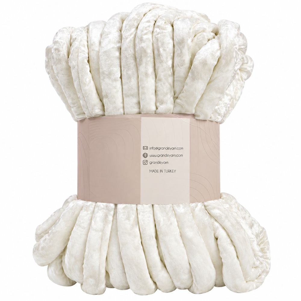 Grande Yarn Velvet – Λευκό - Image 2